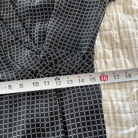 NWT Vintage Talbots Dress Black Faux Wrap Pleated Dress Sz 10 Career Office Wear - Picture 10 of 11